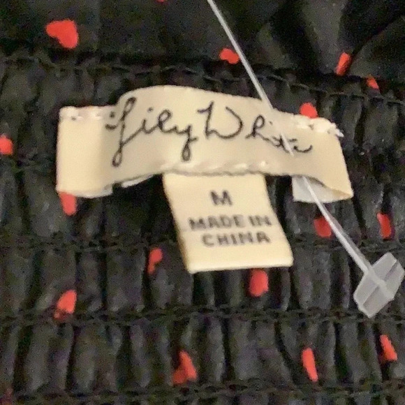 Lily White red & black padded cups, strap crop top new with tags new with tags - Picture 2 of 7